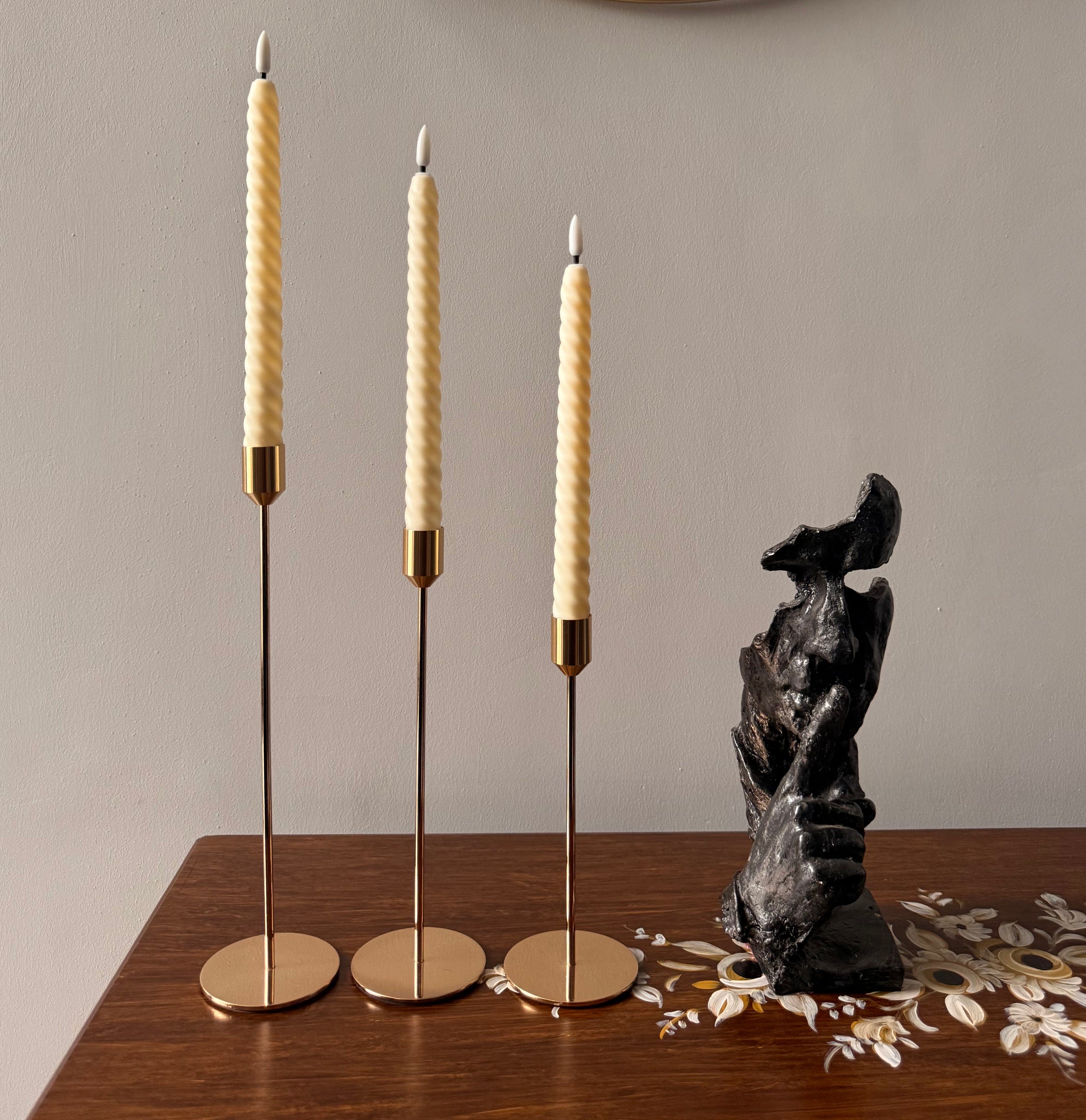 Set of 3 French Metal CandleStand