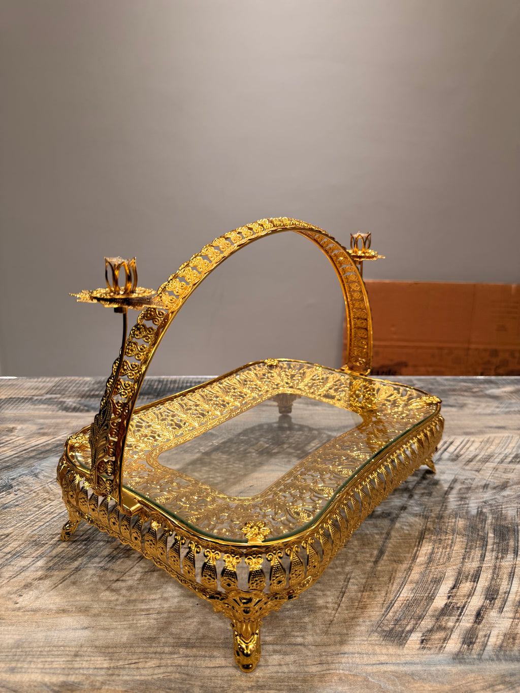 Royal Lotus Glass Tray