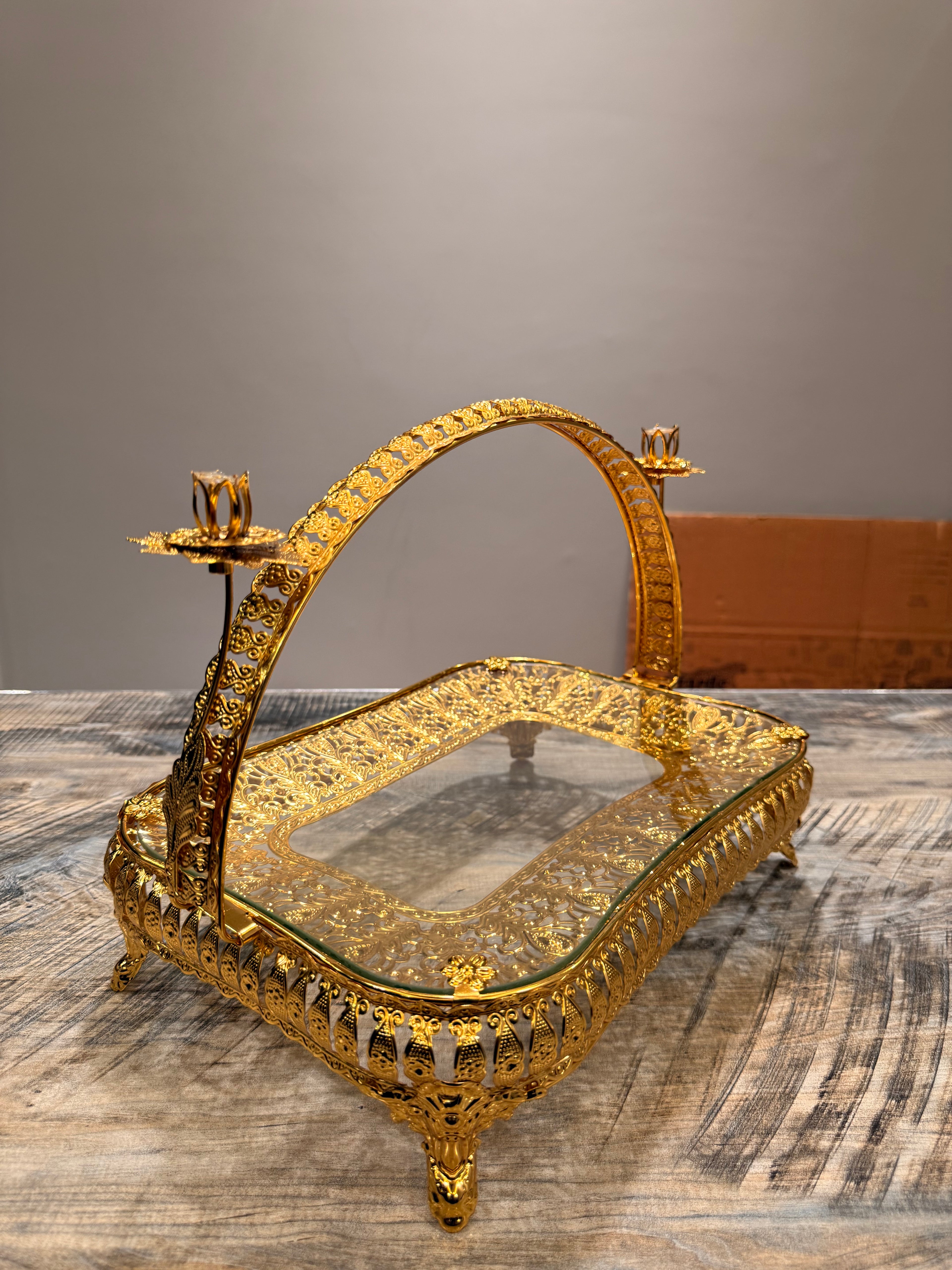Royal Lotus Glass Tray