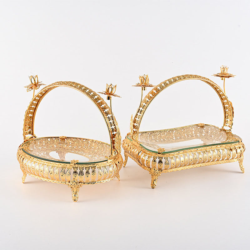 Royal Lotus Glass Tray