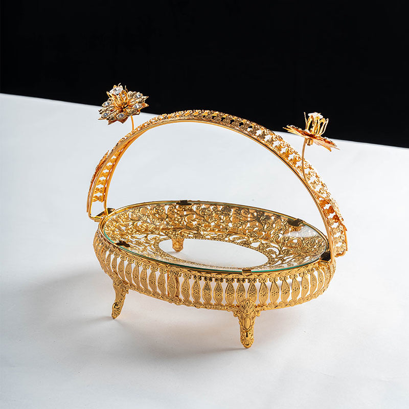 Royal Lotus Glass Tray