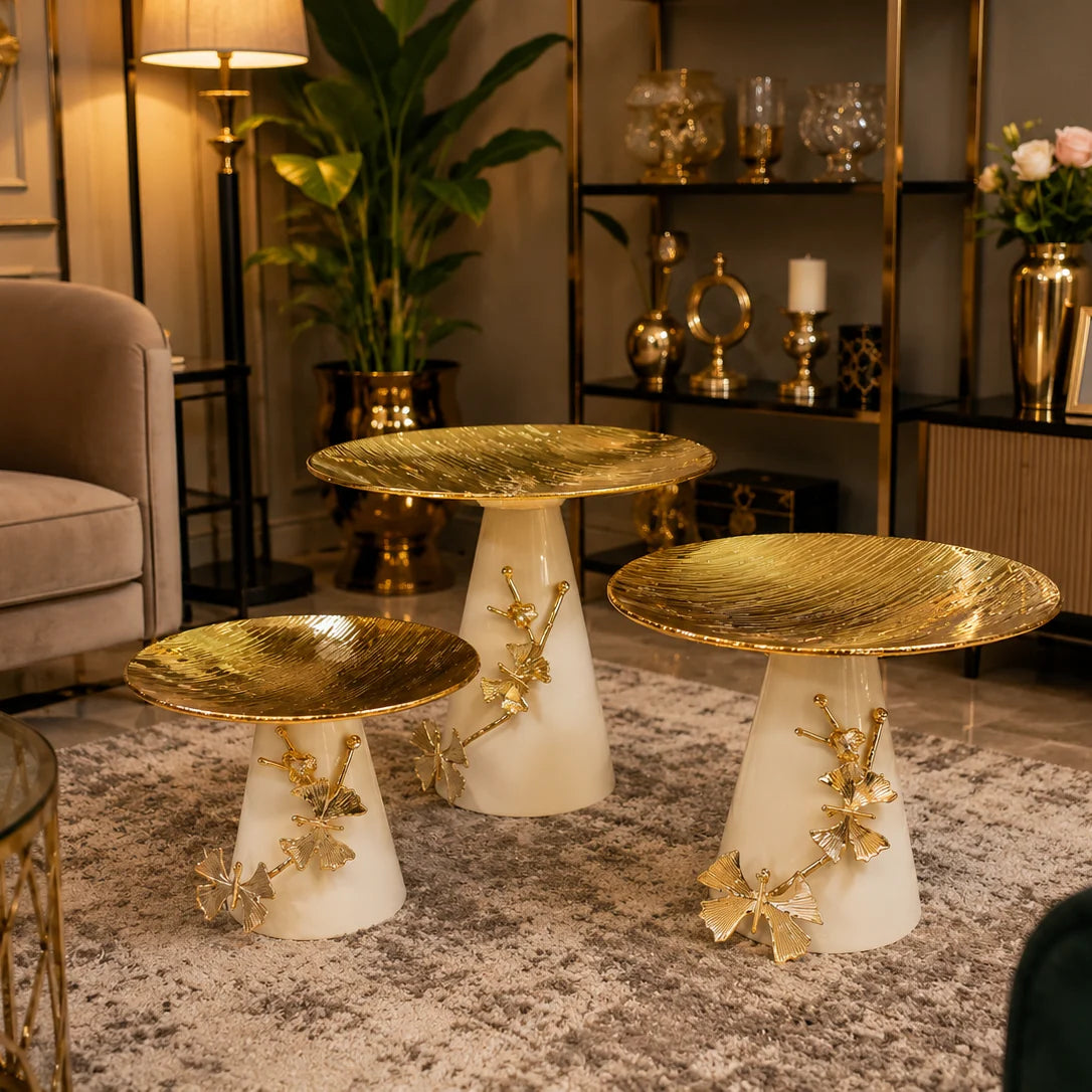 Ginkgo Stainless Steel Pedestal Set